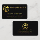 Minimalistische gouden lijn handboor visitekaartje (Voorkant / Achterkant)