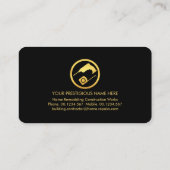 Minimalistische gouden lijn handboor visitekaartje (Achterkant)