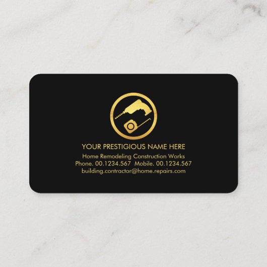 Minimalistische gouden lijn handboor visitekaartje (Achterkant)