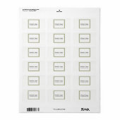 Minimalistische Gouden Lijst Etiket (Full Sheet)