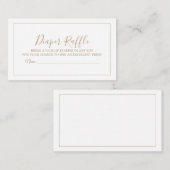 Minimalistische Gouden Luier Raffle Kaart (Voorkant / Achterkant)