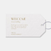 Minimalistische gouden moderne art deco bruiloft c cadeaulabel (Voorkant (Horizontaal))