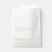 Minimalistische Gouden Moderne Bruiloft Bedankzakje (Voorkant)