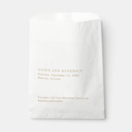 Minimalistische Gouden Moderne Bruiloft Bedankzakje