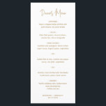 Minimalistische Gouden Moderne Bruiloft Menu<br><div class="desc">Modern faux gouden trouwmenu met een eenvoudig ontwerp met de kopbal in een elegante manuscripttypografie en uw menu in een minimalistische sans serif doopvont. Dit chic bruiloft-menu werkt goed met elke trouwstijl.</div>