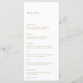 Minimalistische Gouden Moderne Bruiloft Menu