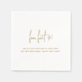 Minimalistische Gouden Moderne Bruiloft Servet (Voorkant)