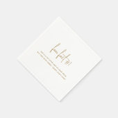 Minimalistische Gouden Moderne Bruiloft Servet (Hoek)