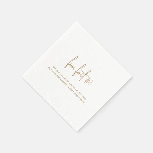 Minimalistische Gouden Moderne Bruiloft Servet (Hoek)