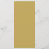Minimalistische gouden monogram script trouwmenu k menu (Achterkant)
