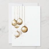 Minimalistische gouden Ornamenten Baubles kerstfee Kaart (Achterkant)