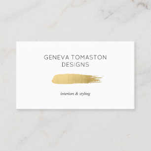 Minimalistische gouden penseelstreek designer Logo Visitekaartje