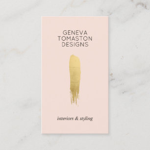 Minimalistische gouden penseelstreek designer Logo Visitekaartje