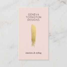 Minimalistische gouden penseelstreek designer Logo Visitekaartje