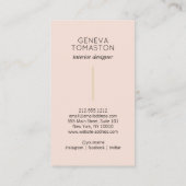 Minimalistische gouden penseelstreek designer Logo Visitekaartje (Achterkant)