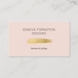 Minimalistische gouden penseelstreek designer Logo Visitekaartje