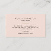 Minimalistische gouden penseelstreek designer Logo Visitekaartje (Achterkant)