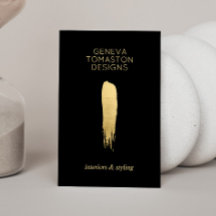 Minimalistische gouden penseelstreek designer Logo