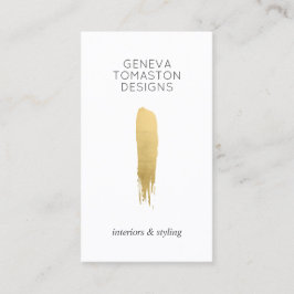 Minimalistische gouden penseelstreek Designer Logo Visitekaartje