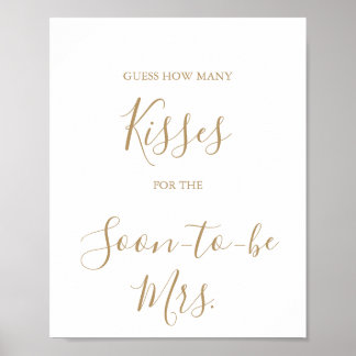 Minimalistische Gouden Raad-de-kussen Game Bord Poster