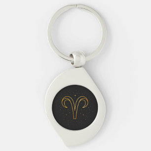 Minimalistische Gouden Ram Zodiac Sleutelhanger Ca