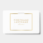 Minimalistische gouden randlijst badge (Achterkant)