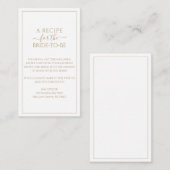 Minimalistische Gouden Receptverzoekkaart Informatiekaartje (Voorkant / Achterkant)