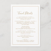 Minimalistische gouden reisdetails voor een huweli informatiekaartje (Voorkant)