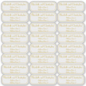 Minimalistische Gouden Retouradres van Koppel Tran Sticker (Voorkant)