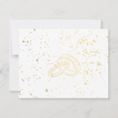 Minimalistische gouden ringen dank u Script Note K Notitiekaartje (Achterkant)