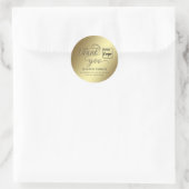 Minimalistische gouden script aangepast logo bedan ronde sticker (Tas)