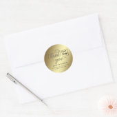 Minimalistische gouden script aangepast logo bedan ronde sticker (Envelop)