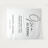 Minimalistische gouden script bruiloft open zitpla wandkleed (Voorkant (horizontaal))