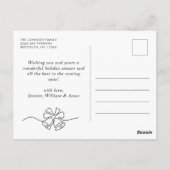 Minimalistische gouden sprankelverlichting zwart K Briefkaart (Achterkant)