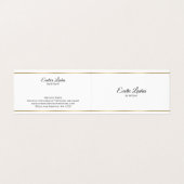 Minimalistische gouden strepen blauwe tint achterg visitekaartje (Buitenkant ongevouwen)