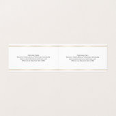 Minimalistische gouden strepen blauwe tint achterg visitekaartje (Binnenkant ongevouwen)