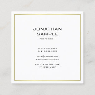 Minimalistische gouden trendy professionele elegan vierkante visitekaartje