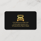 Minimalistische gouden trucking lijn visitekaartje (Achterkant)
