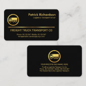 Minimalistische gouden trucking lijn visitekaartje (Voorkant / Achterkant)