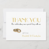 Minimalistische gouden typografie bedankkaart (Voorkant)