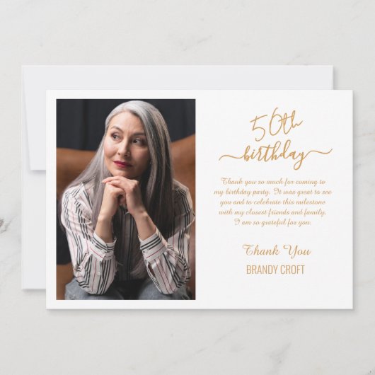 Minimalistische gouden verjaardagskaart kaart (Voorkant)