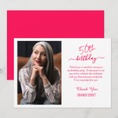 Minimalistische gouden verjaardagskaart kaart (Voorkant / Achterkant)