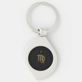 Minimalistische Gouden Virgo Zodiac Sleutelhanger