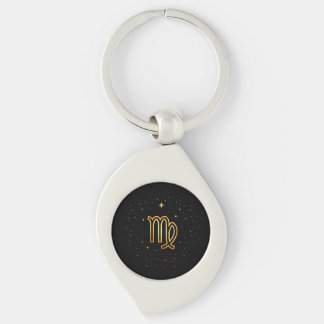 Minimalistische Gouden Virgo Zodiac Sleutelhanger