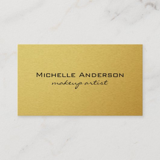 Minimalistische Gouden Visitekaartje (Voorkant)