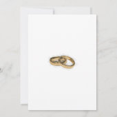 Minimalistische gouden witte bruiloft save the date (Achterkant)