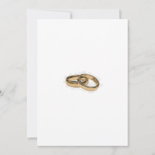 Minimalistische gouden witte bruiloft save the date (Achterkant)