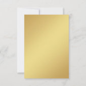 Minimalistische gouden & zwarte metalen verloop tr bedankkaart (Achterkant)