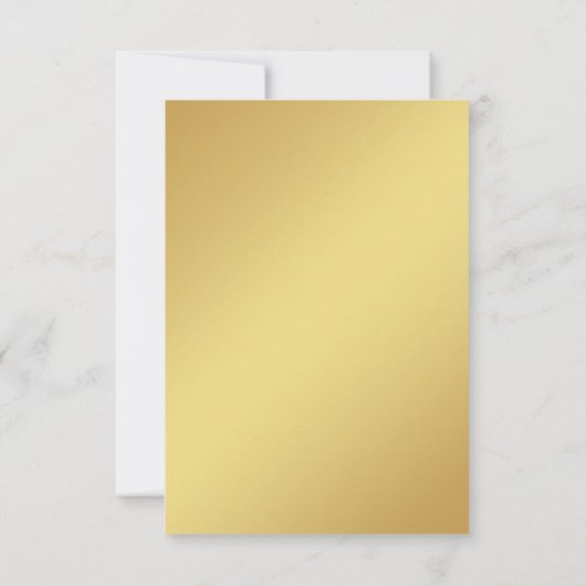 Minimalistische gouden & zwarte metalen verloop tr bedankkaart (Achterkant)