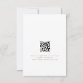 Minimalistische gouden zwarte tekst QR-code trouwe Save The Date (Achterkant)